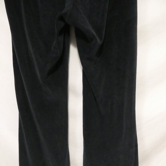 Black Velour Loungewear Bottoms | Bleach Spots On Front Leg | 14 inches measured - Picture 10 of 16